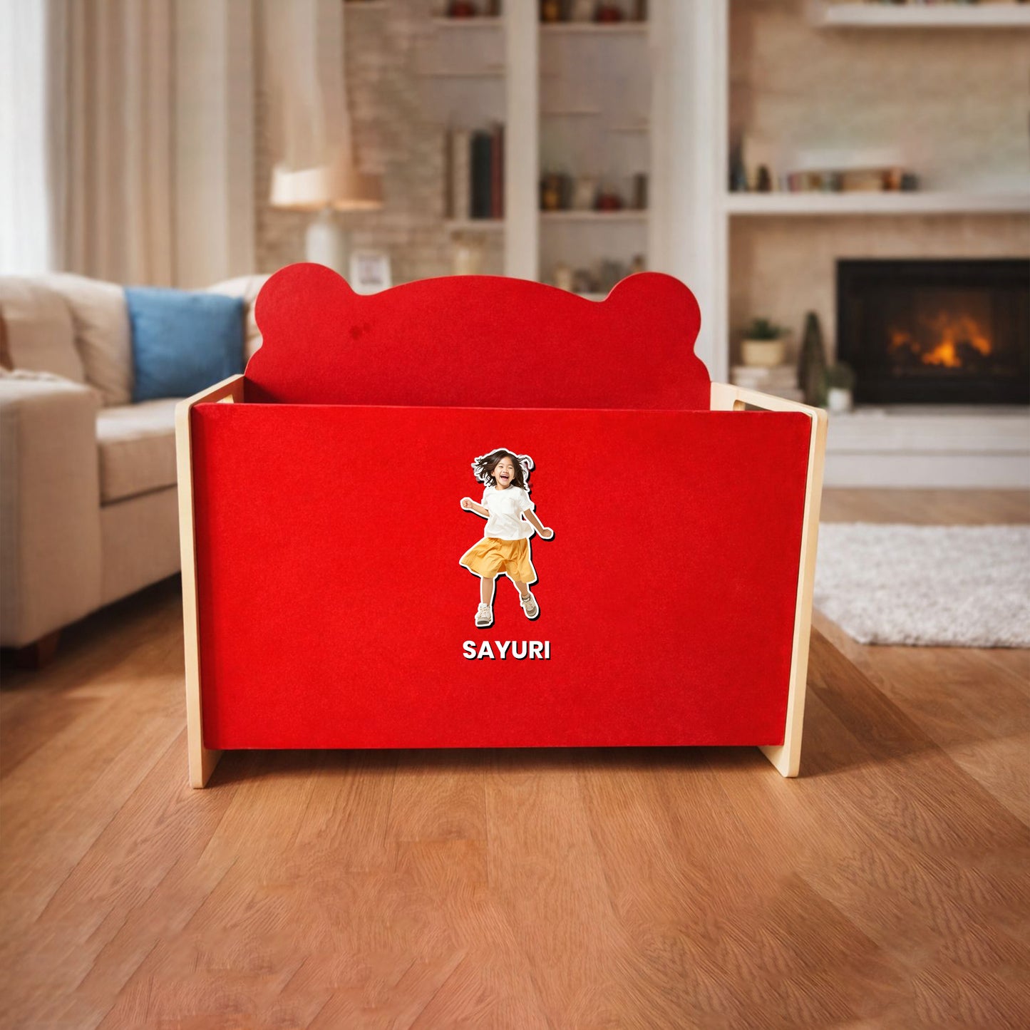 Personalized Kids Toy Storage Box – Custom Name Printed Toy Organizer for Children