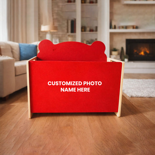 Personalized Kids Toy Storage Box – Custom Name Printed Toy Organizer for Children