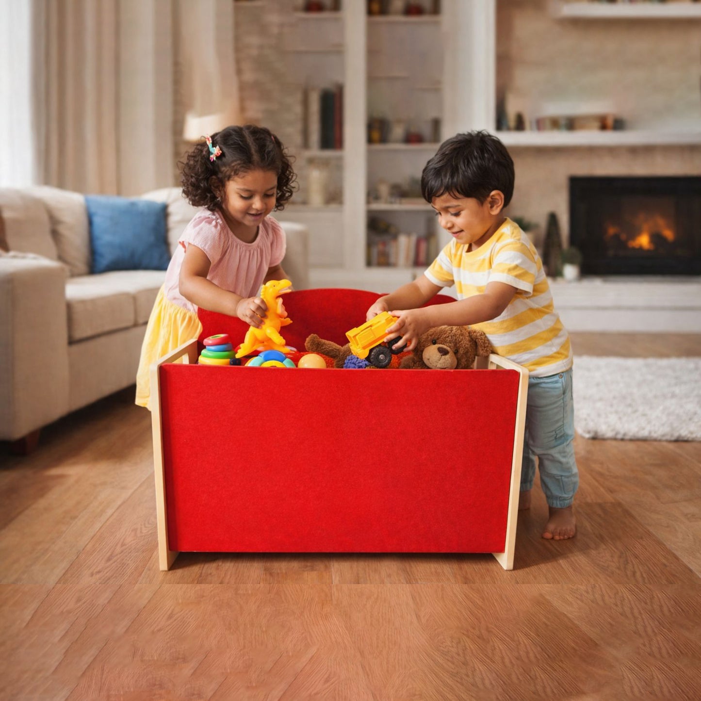 Personalized Kids Toy Storage Box – Custom Name Printed Toy Organizer for Children