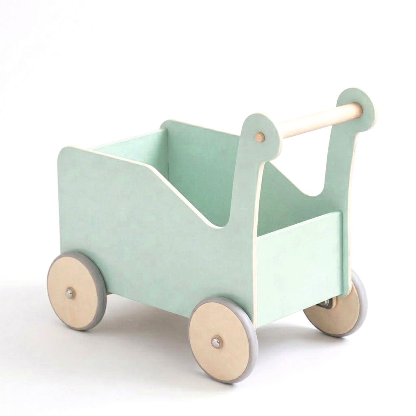 Wooden Baby Walker with Toy Storage – Push Cart for Toddlers | Montessori Style Learning Walker